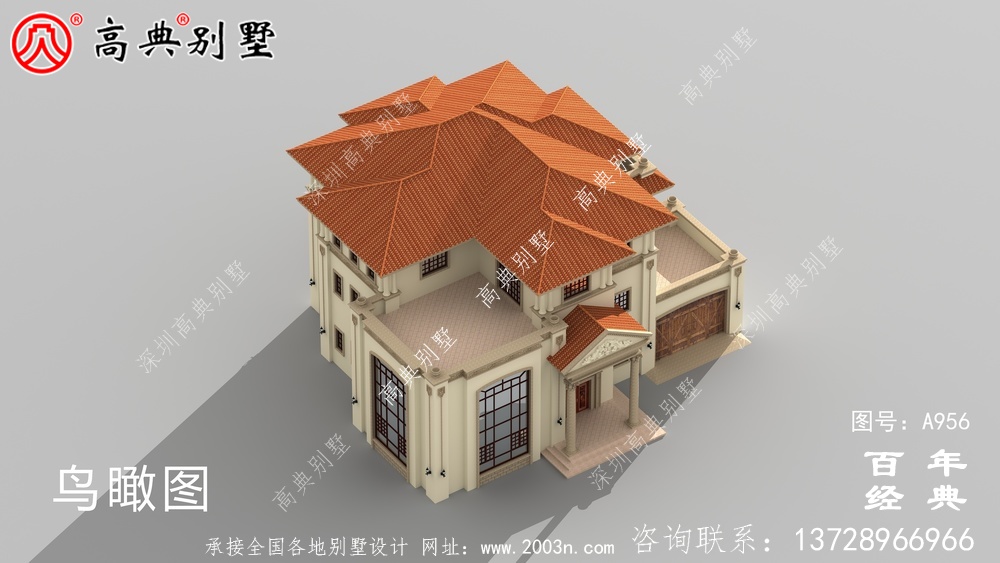 最新歐式三層別墅設計圖紙及效果圖_三層別墅外觀效果圖