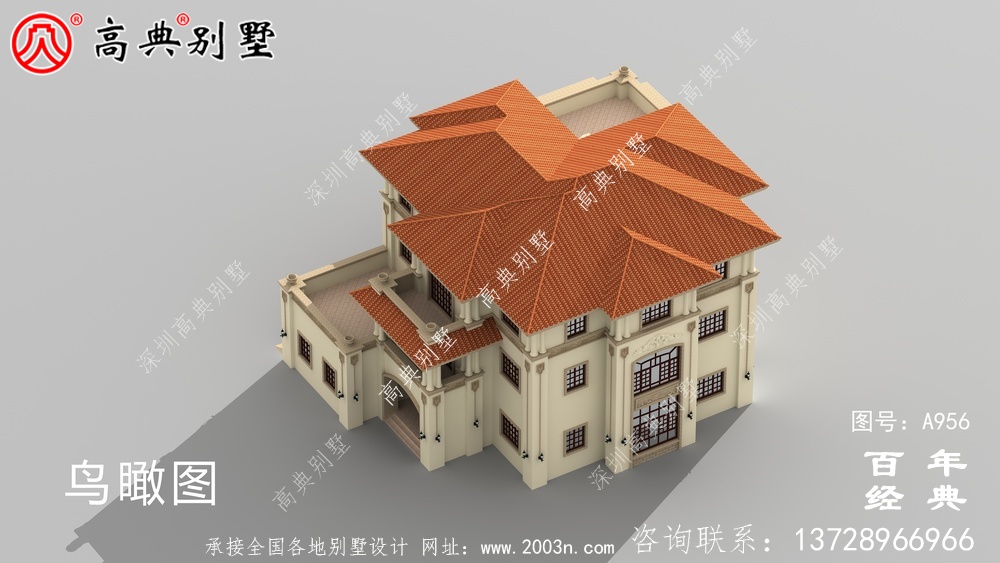 最新歐式三層別墅設計圖紙及效果圖_三層別墅外觀效果圖