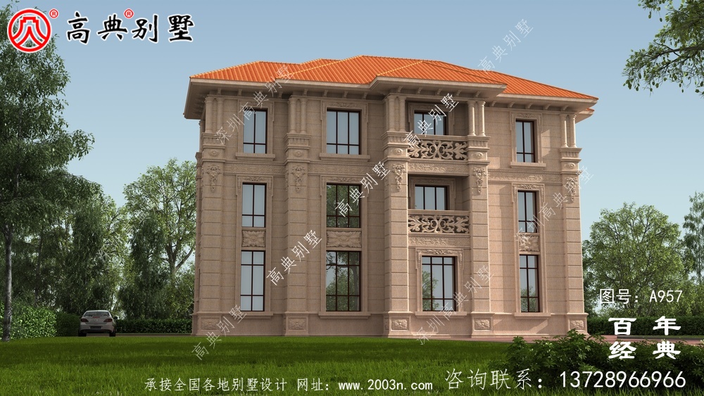 歐式豪華復(fù)式三層別墅設(shè)計圖紙及效果圖_三層別墅設(shè)計圖