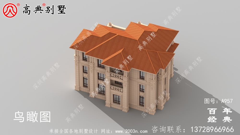 歐式豪華復(fù)式三層別墅設(shè)計圖紙及效果圖_三層別墅設(shè)計圖