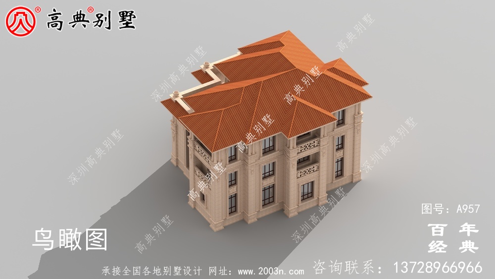 歐式豪華復(fù)式三層別墅設(shè)計圖紙及效果圖_三層別墅設(shè)計圖
