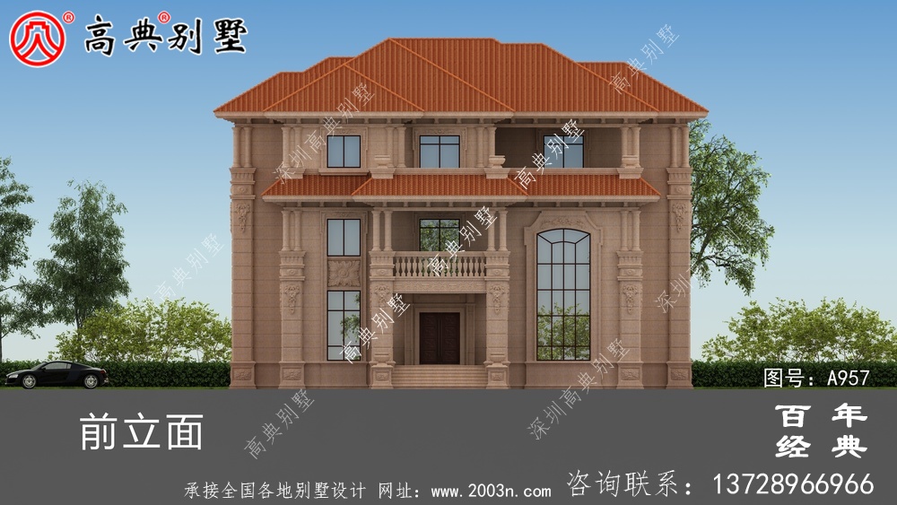 歐式豪華復(fù)式三層別墅設(shè)計圖紙及效果圖_三層別墅設(shè)計圖