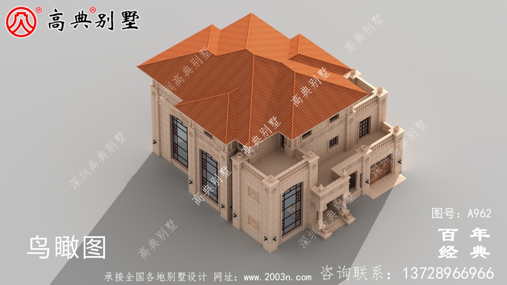 歐式大氣復(fù)式三層別墅設(shè)計(jì)施工圖及效果圖_三層別墅圖紙