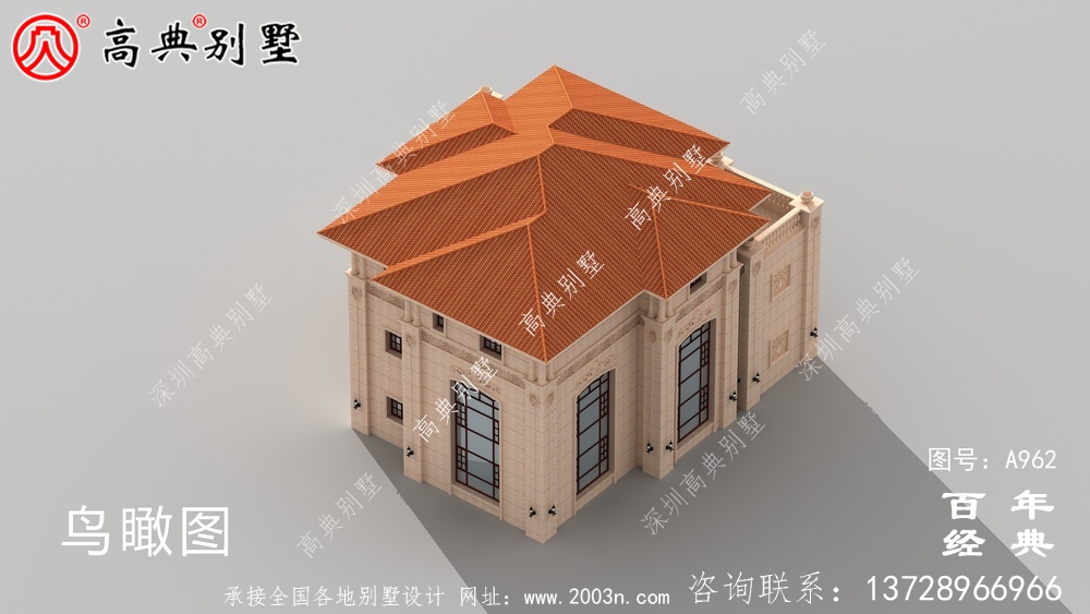 歐式大氣復(fù)式三層別墅設(shè)計(jì)施工圖及效果圖_三層別墅圖紙