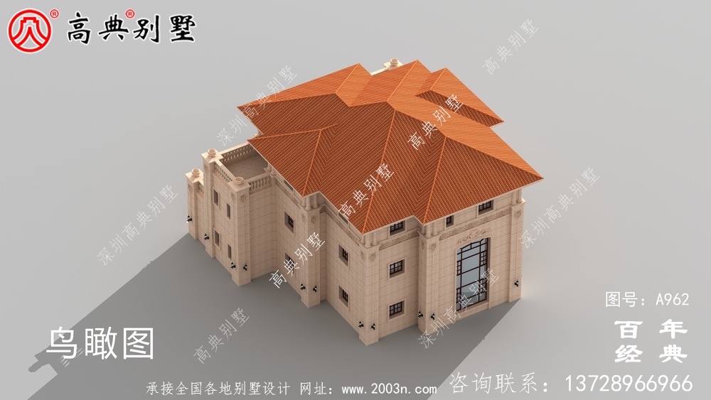 歐式大氣復(fù)式三層別墅設(shè)計(jì)施工圖及效果圖_三層別墅圖紙