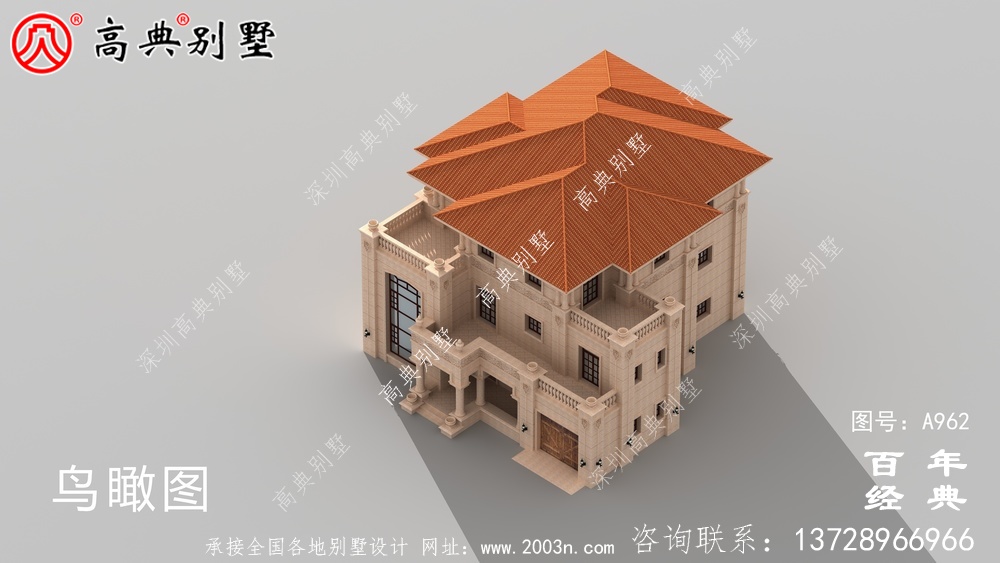 歐式大氣復(fù)式三層別墅設(shè)計(jì)施工圖及效果圖_三層別墅圖紙