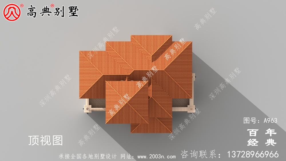 復(fù)式三層農(nóng)村別墅外觀效果圖與施工圖設(shè)計(jì)_農(nóng)村三層別墅設(shè)計(jì)圖