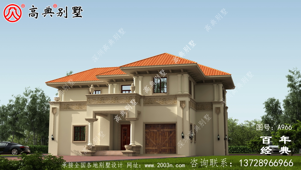 新農(nóng)村建設(shè)二層帶車庫鄉(xiāng)村小別墅設(shè)計圖紙_農(nóng)村雙層自建房別墅圖紙