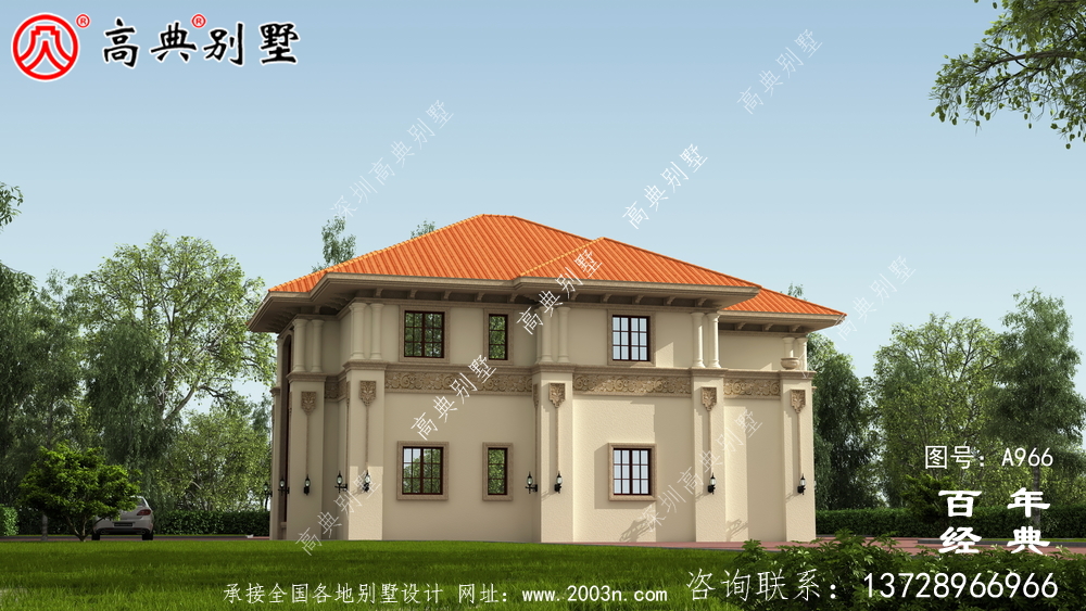 新農(nóng)村建設(shè)二層帶車庫鄉(xiāng)村小別墅設(shè)計圖紙_農(nóng)村雙層自建房別墅圖紙