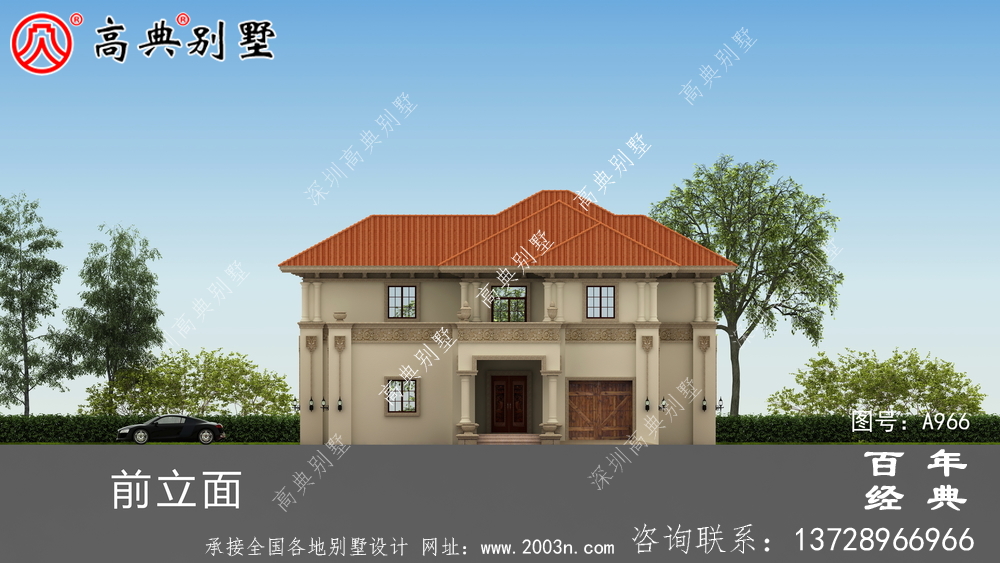 新農(nóng)村建設(shè)二層帶車庫鄉(xiāng)村小別墅設(shè)計圖紙_農(nóng)村雙層自建房別墅圖紙