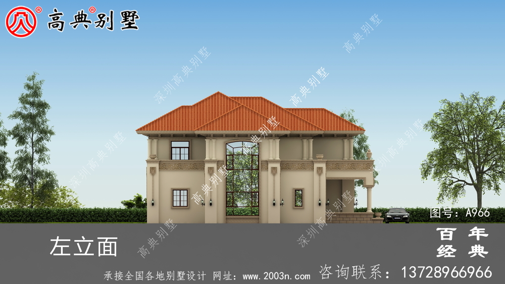 新農(nóng)村建設(shè)二層帶車庫鄉(xiāng)村小別墅設(shè)計圖紙_農(nóng)村雙層自建房別墅圖紙