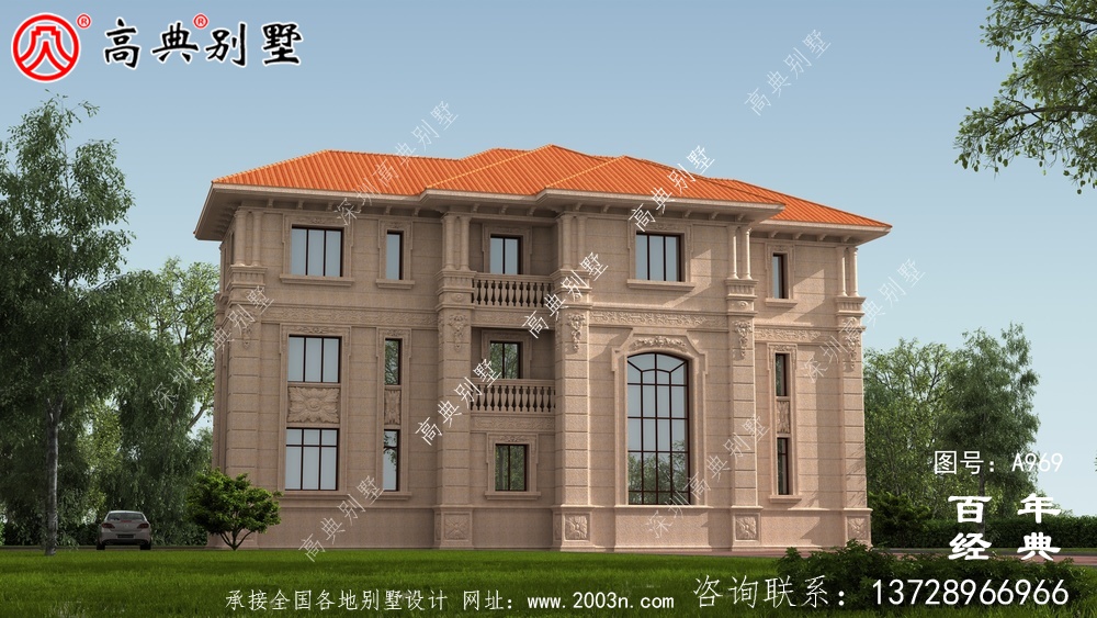 新農村復式三層別墅設計圖與效果圖_三層鄉村住宅設計圖