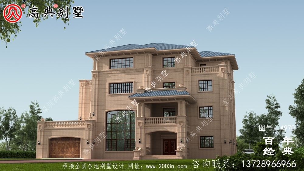 農村復式四層帶車庫別墅設計圖與效果圖_四層鄉村住宅設計圖 農村復式四層帶車庫別墅設計圖與效果圖_四層鄉村住宅設計圖