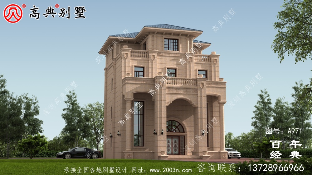 高檔復式四層歐式別墅建筑設計圖紙及效果圖_四層住宅設計圖 高檔復式四層歐式別墅建筑設計圖紙及效果圖_四層住宅設計圖