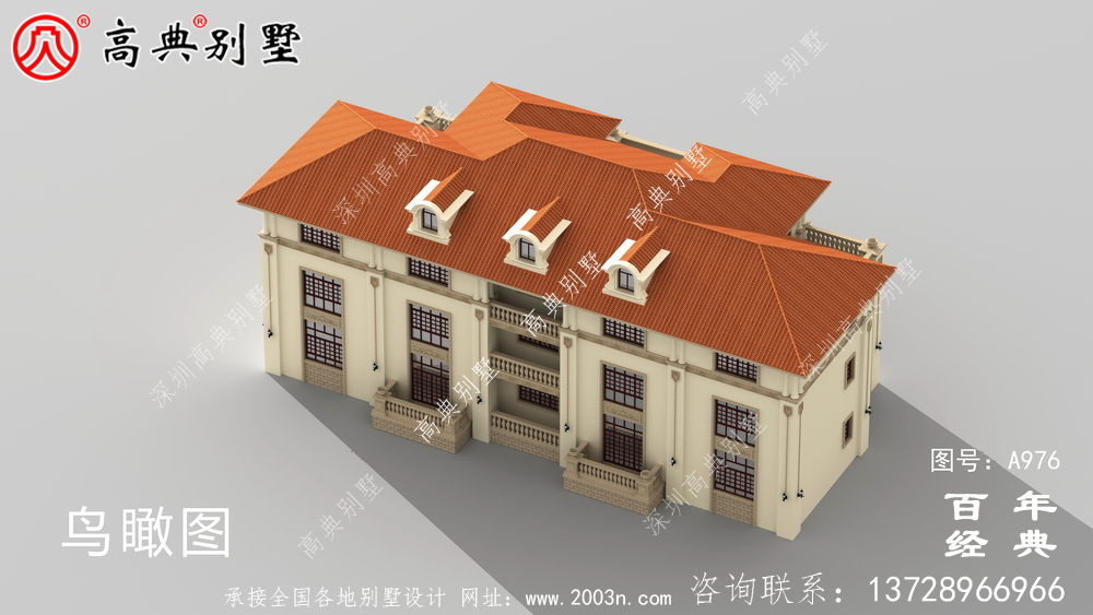 三層豪華歐式別墅設計圖及效果圖_三層農村別墅設計圖