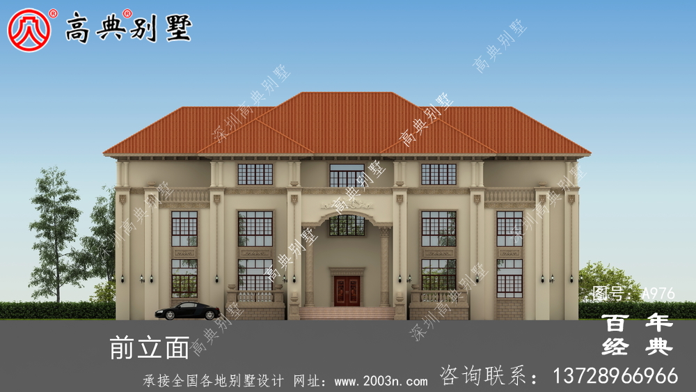 三層豪華歐式別墅設計圖及效果圖_三層農村別墅設計圖
