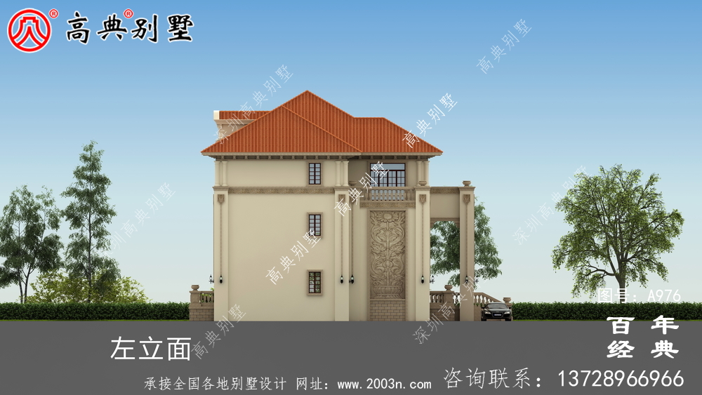三層豪華歐式別墅設計圖及效果圖_三層農村別墅設計圖