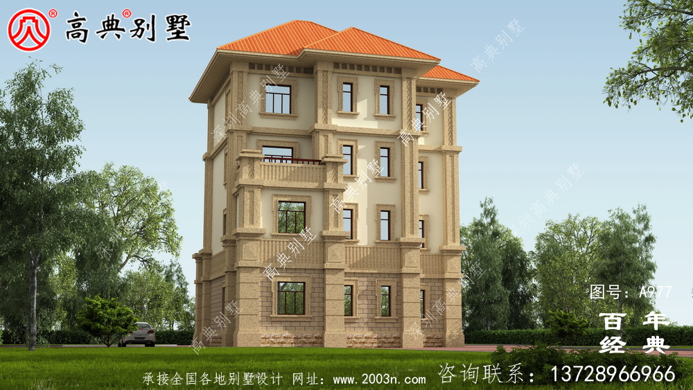 新農村建設四層別墅設計圖紙及效果圖_鄉村四層別墅室內設計