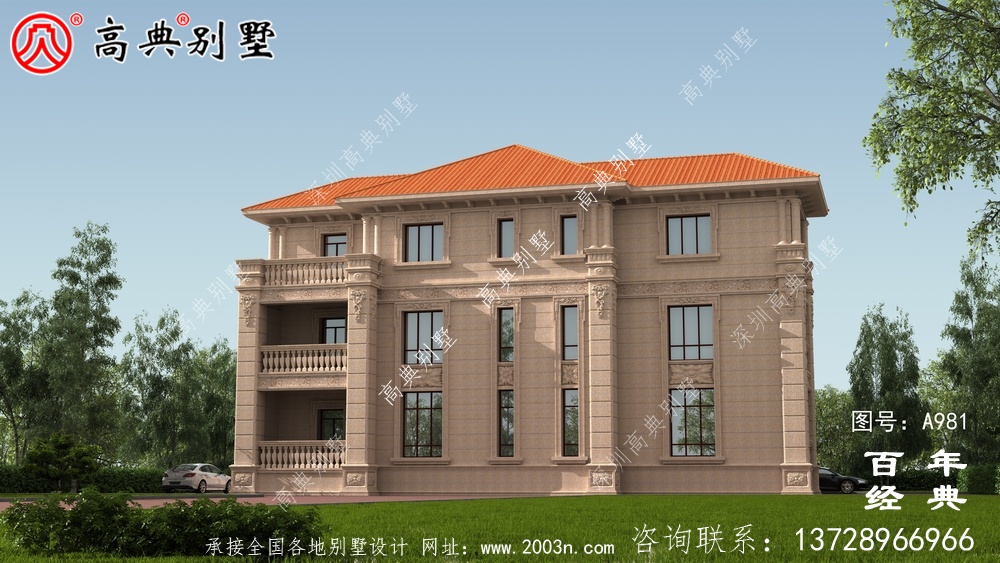 歐式三層復(fù)式別墅帶露臺(tái)設(shè)計(jì)圖紙及效果圖_鄉(xiāng)村三層別墅設(shè)計(jì)圖