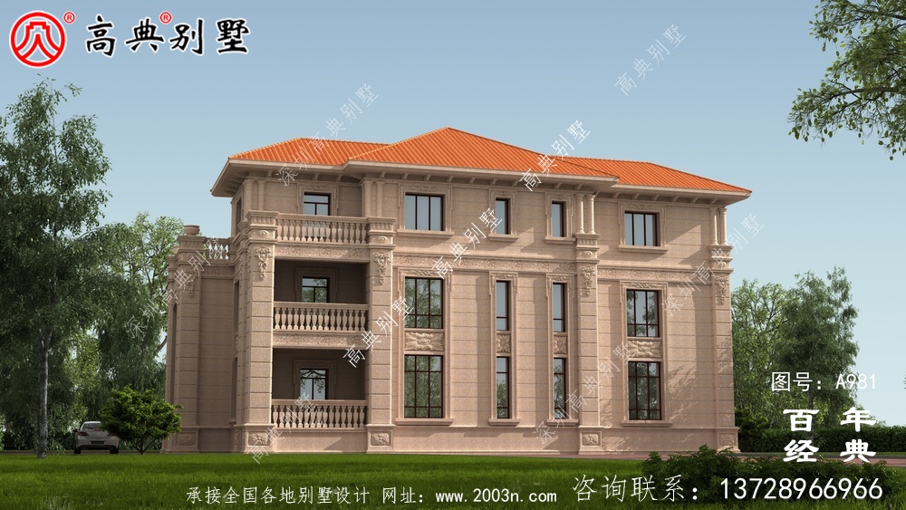 歐式三層復(fù)式別墅帶露臺(tái)設(shè)計(jì)圖紙及效果圖_鄉(xiāng)村三層別墅設(shè)計(jì)圖