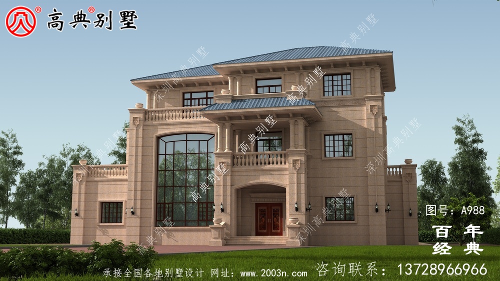 三層復(fù)式歐式別墅設(shè)計圖紙及效果圖_農(nóng)村三層房屋設(shè)計圖