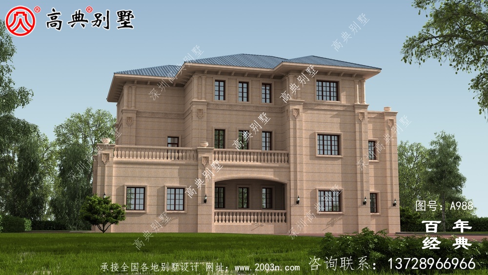三層復(fù)式歐式別墅設(shè)計圖紙及效果圖_農(nóng)村三層房屋設(shè)計圖