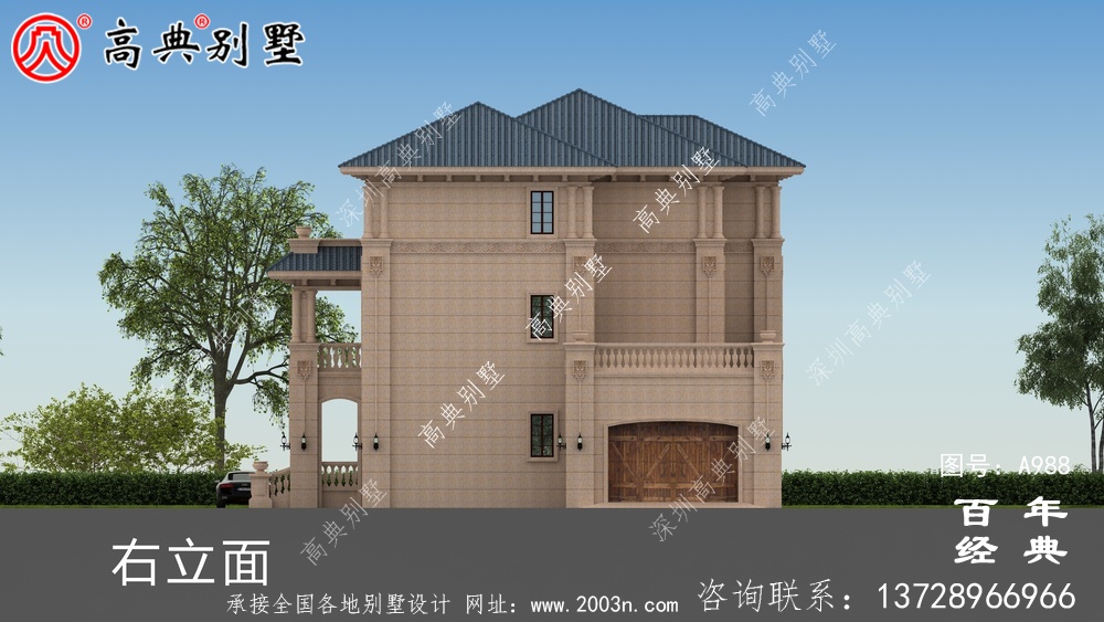 三層復(fù)式歐式別墅設(shè)計圖紙及效果圖_農(nóng)村三層房屋設(shè)計圖