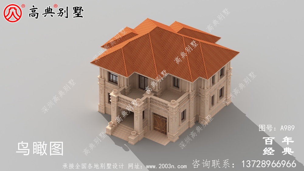 兩層帶車庫的農村別墅設計圖紙及施工圖_兩層別墅建筑設計圖