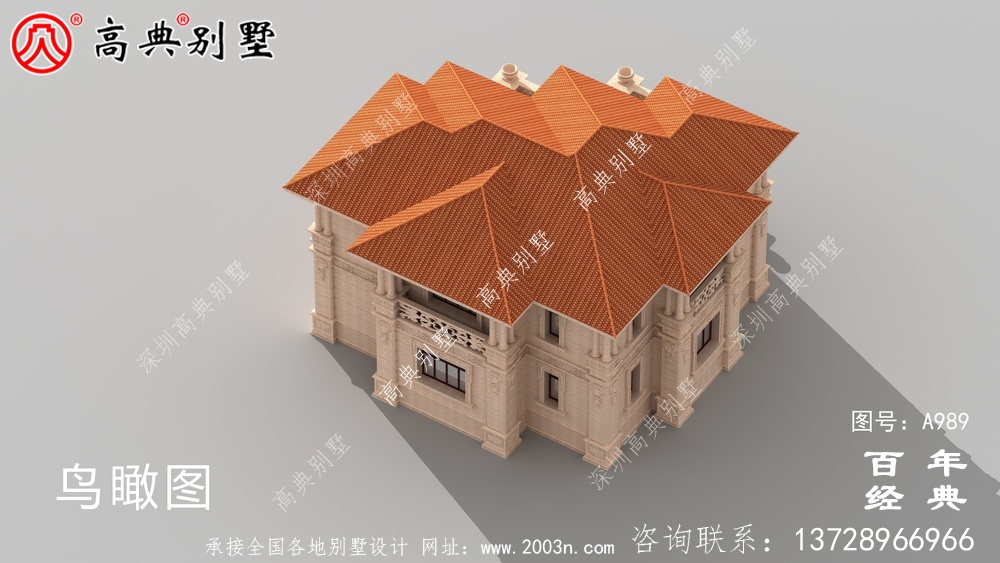 兩層帶車庫的農村別墅設計圖紙及施工圖_兩層別墅建筑設計圖