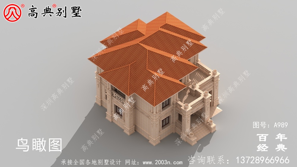 兩層帶車庫的農村別墅設計圖紙及施工圖_兩層別墅建筑設計圖