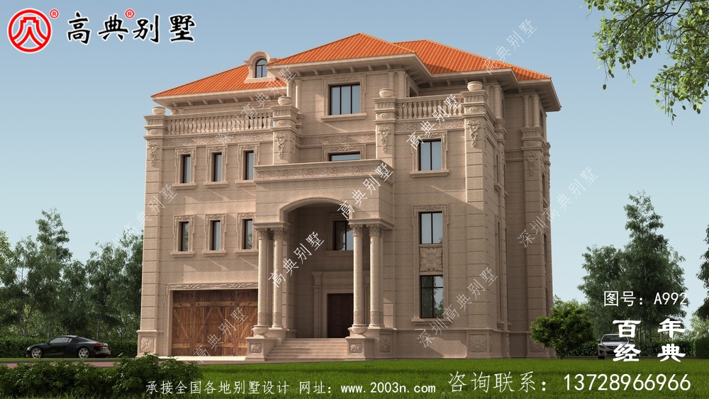 歐式四層別墅全套設計圖紙施工圖_四層別墅設計圖