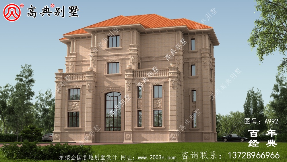 歐式四層別墅全套設計圖紙施工圖_四層別墅設計圖