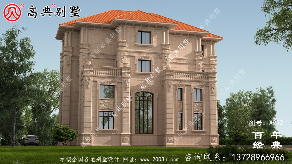 歐式四層別墅全套設計圖紙施工圖_四層別墅設計圖