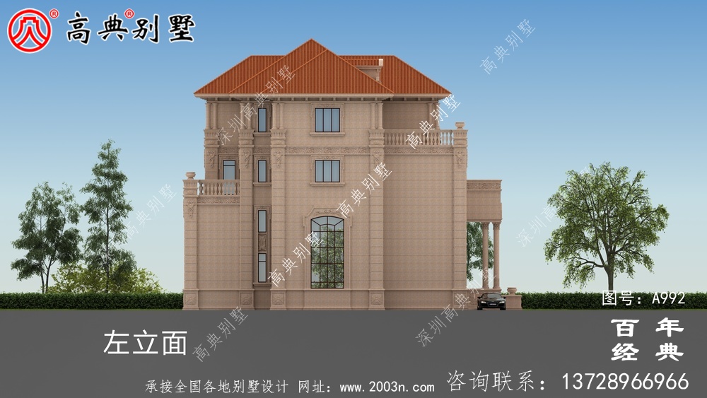 歐式四層別墅全套設計圖紙施工圖_四層別墅設計圖