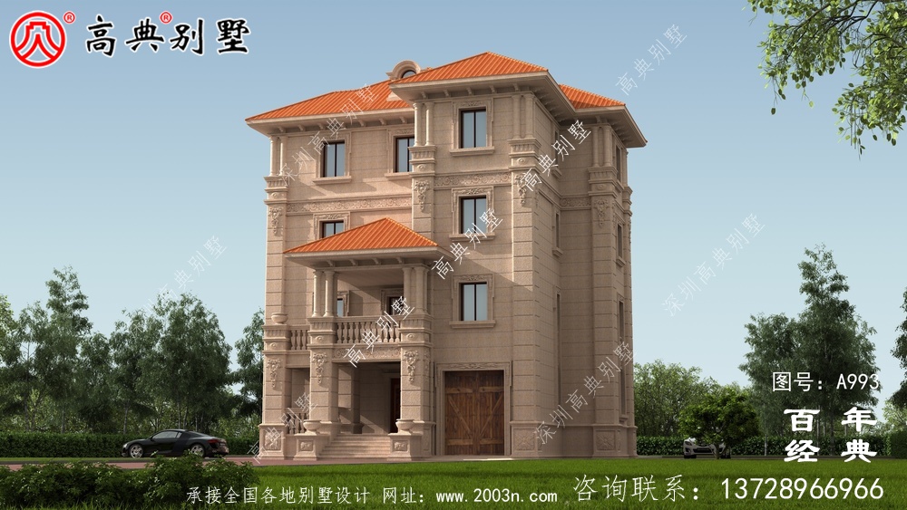 四層歐式復式別墅設計圖施工圖_四層別墅設計圖