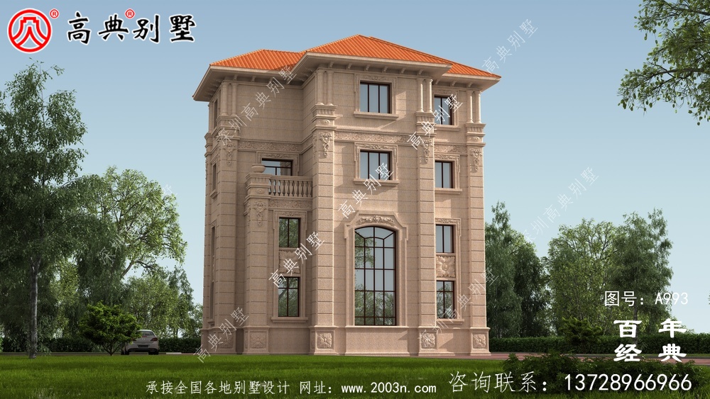 四層歐式復式別墅設計圖施工圖_四層別墅設計圖