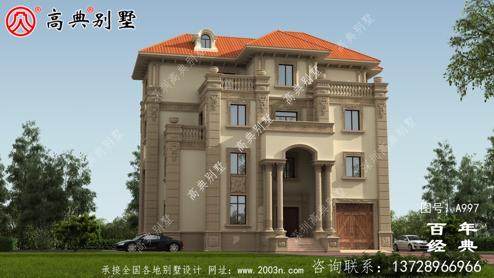 高檔復式四層歐式別墅設計圖紙及效果圖_四層別墅外觀效果圖 高檔復式四層歐式別墅設計圖紙及效果圖_四層別墅外觀效果圖