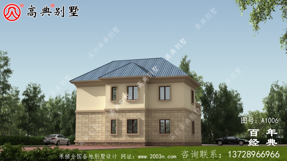 農(nóng)村簡(jiǎn)單兩層別墅設(shè)計(jì)圖紙及效果圖_兩層自建房屋設(shè)計(jì)圖