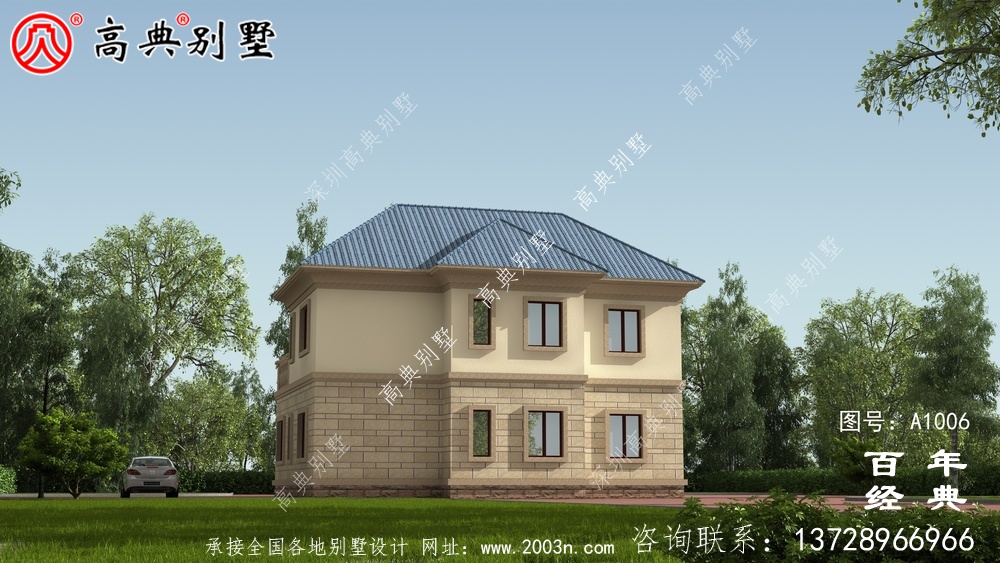 農(nóng)村簡(jiǎn)單兩層別墅設(shè)計(jì)圖紙及效果圖_兩層自建房屋設(shè)計(jì)圖