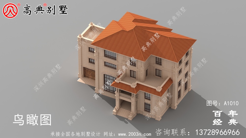 復式四層歐式別墅設計圖紙及外觀效果圖_四層別墅設計圖