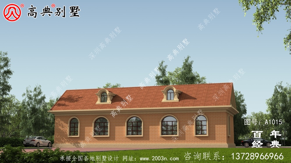 一層歐式別墅設計圖紙及效果圖_農村平房設計圖