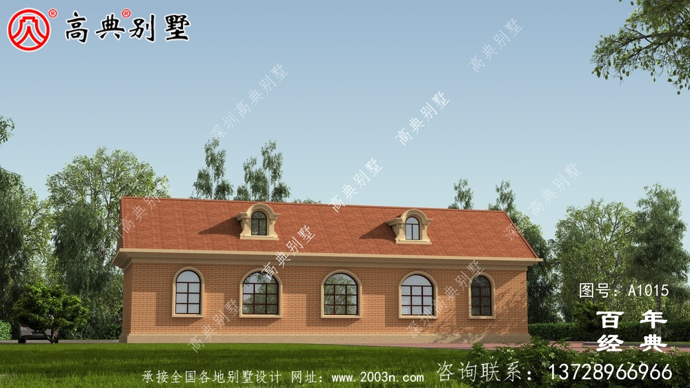 一層歐式別墅設計圖紙及效果圖_農村平房設計圖