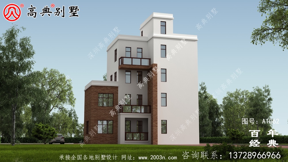 五層現(xiàn)代風(fēng)格別墅設(shè)計圖紙及效果圖_五層別墅外觀設(shè)計圖紙
