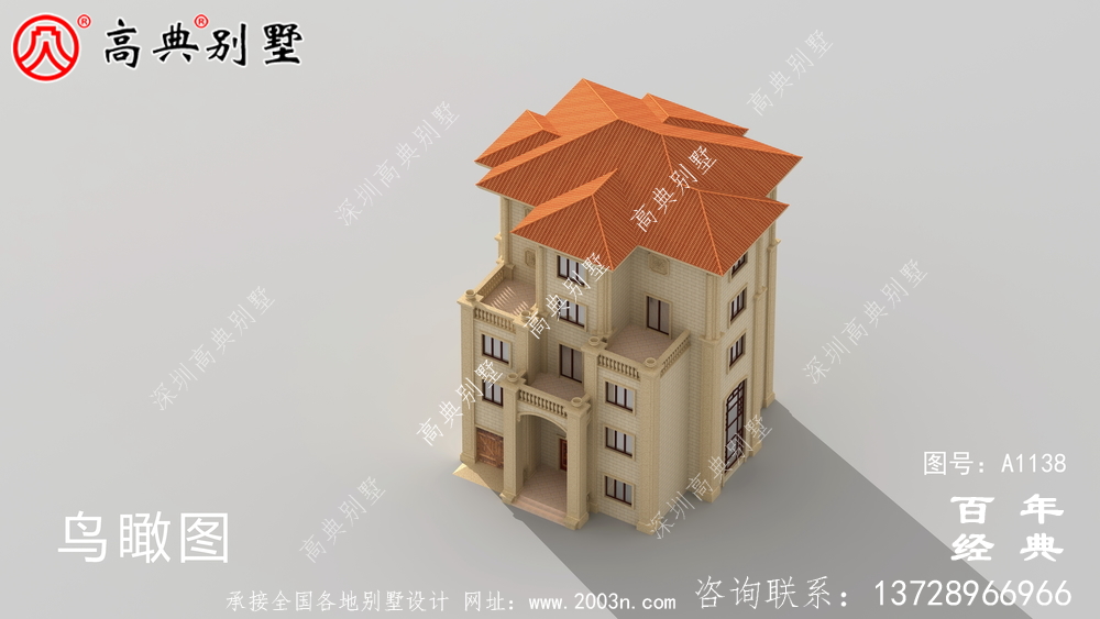 高大歐式五層別墅外觀設(shè)計效果圖_鄉(xiāng)村五層別墅設(shè)計圖紙