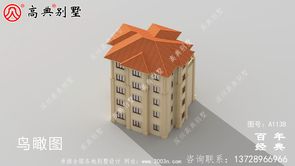 高大歐式五層別墅外觀設(shè)計效果圖_鄉(xiāng)村五層別墅設(shè)計圖紙