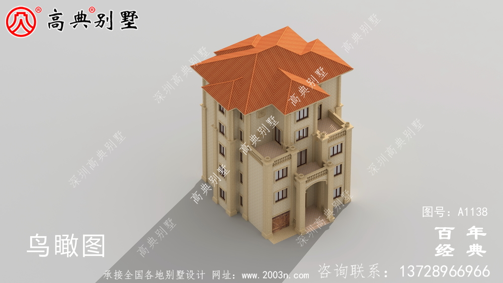 高大歐式五層別墅外觀設(shè)計效果圖_鄉(xiāng)村五層別墅設(shè)計圖紙