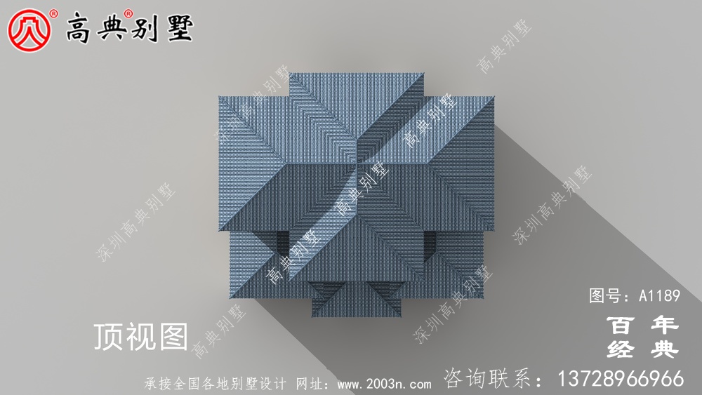 低調復式四層歐式別墅外觀效果圖與施工圖設計_四層別墅設計圖