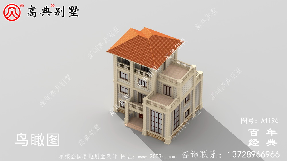 新農村復式四層別墅帶露臺設計圖紙__新農村別墅戶型圖設計
