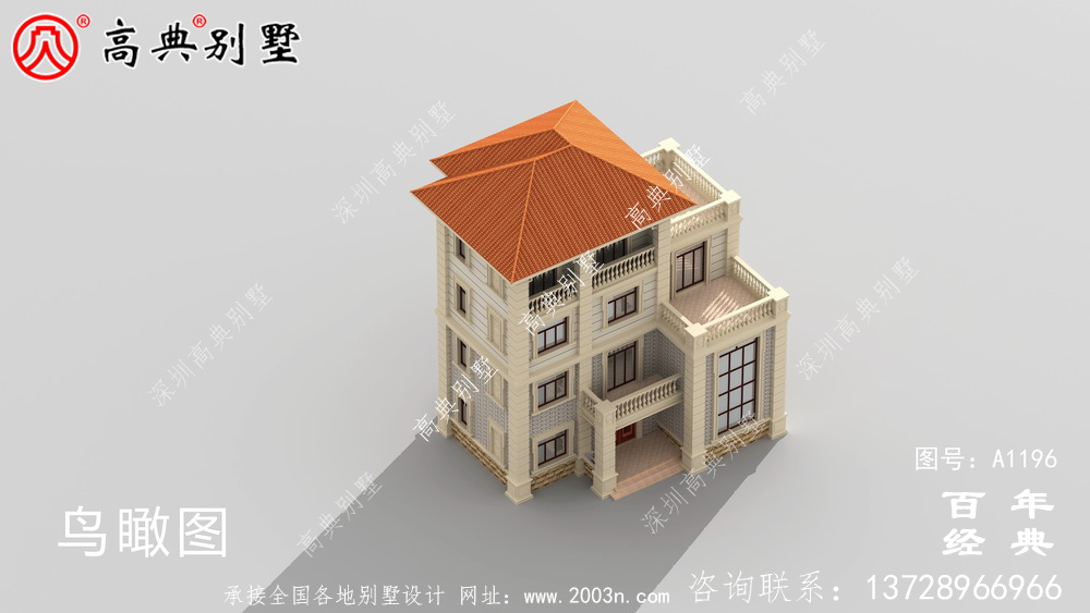新農村復式四層別墅帶露臺設計圖紙__新農村別墅戶型圖設計
