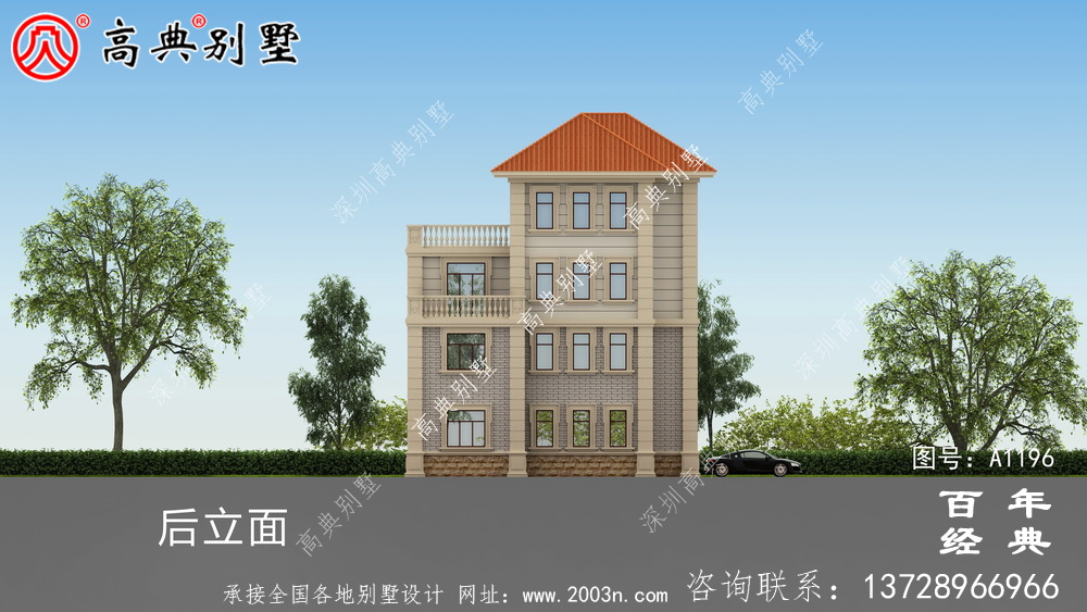 新農村復式四層別墅帶露臺設計圖紙__新農村別墅戶型圖設計
